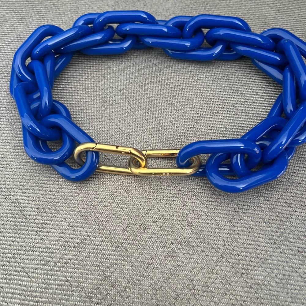 Clare V. Shortie Resin Strap Cobalt Blue